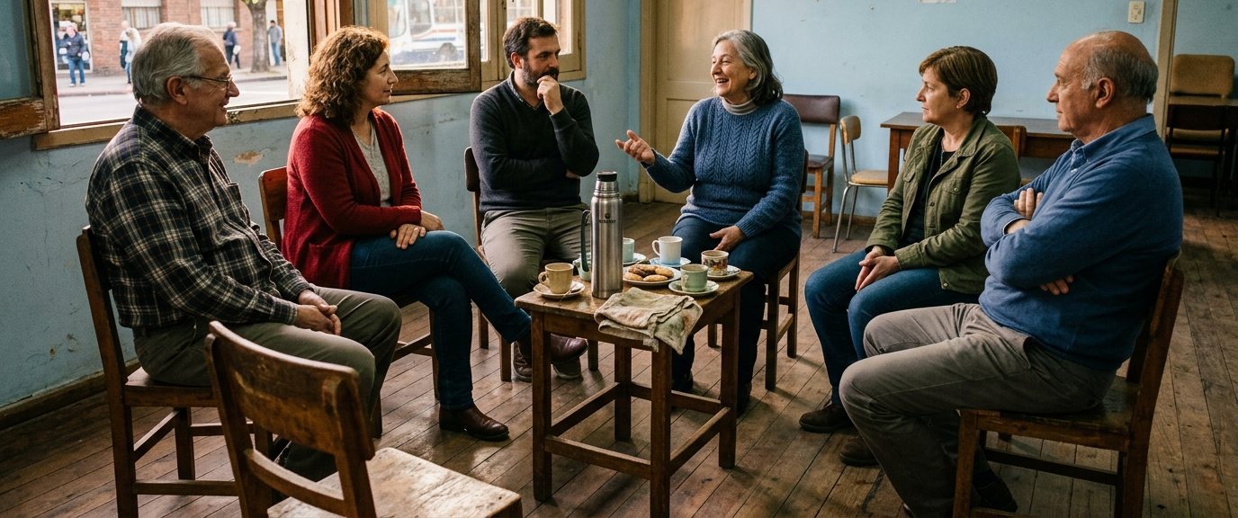Encuentro de diálogo en grupo
